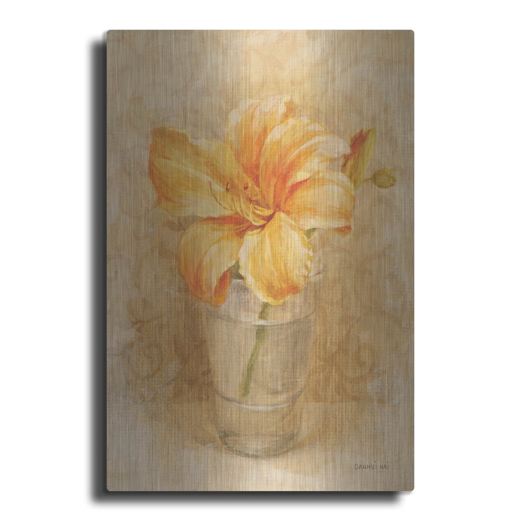 'Lily Blossom In Glass' by Danhui Nai – Metal Wall Art