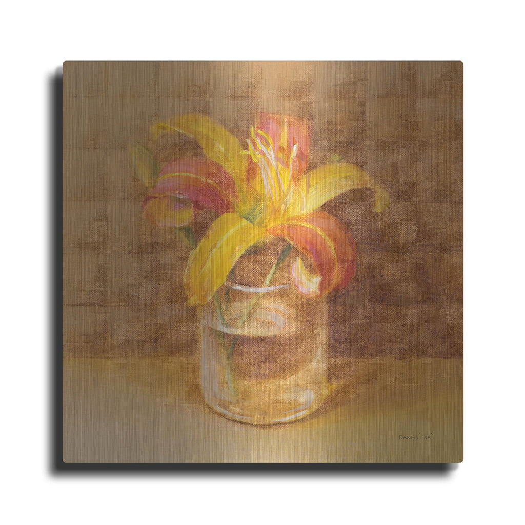 'Lily In Glass' by Danhui Nai – Metal Wall Art