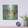 'Lounging Tiger' by Danhui Nai – Metal Wall Art, 12x12 room view