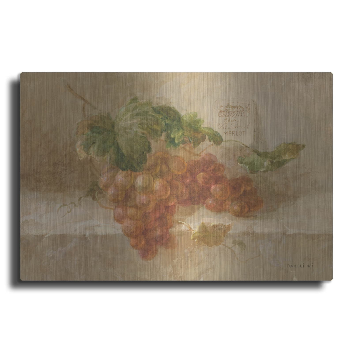 'Merlot Grapes' by Danhui Nai – Metal Wall Art