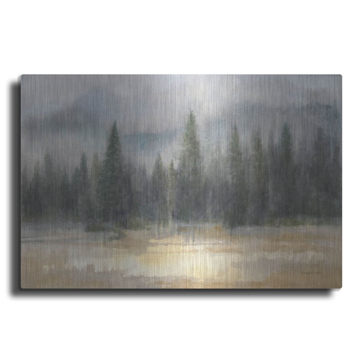 'Misty Pines' by Danhui Nai – Metal Wall Art