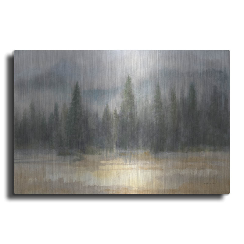 'Misty Pines' by Danhui Nai – Metal Wall Art