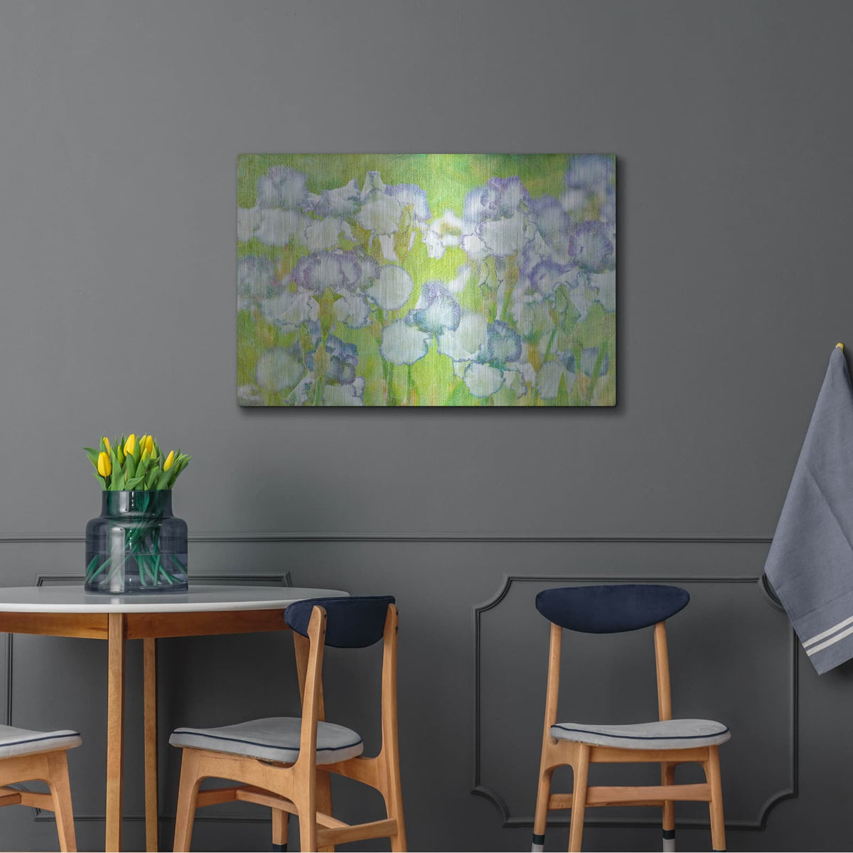 'Lime Floral' by Dennis Frates – Metal Wall Art, 36x24 room view