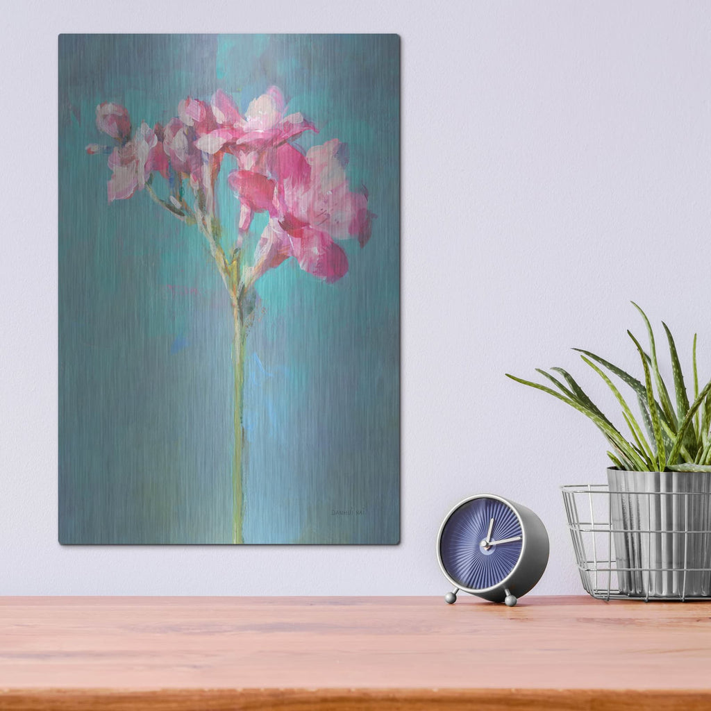 'Modern Freesia 1' by Danhui Nai – Metal Wall Art, 12x16 room view