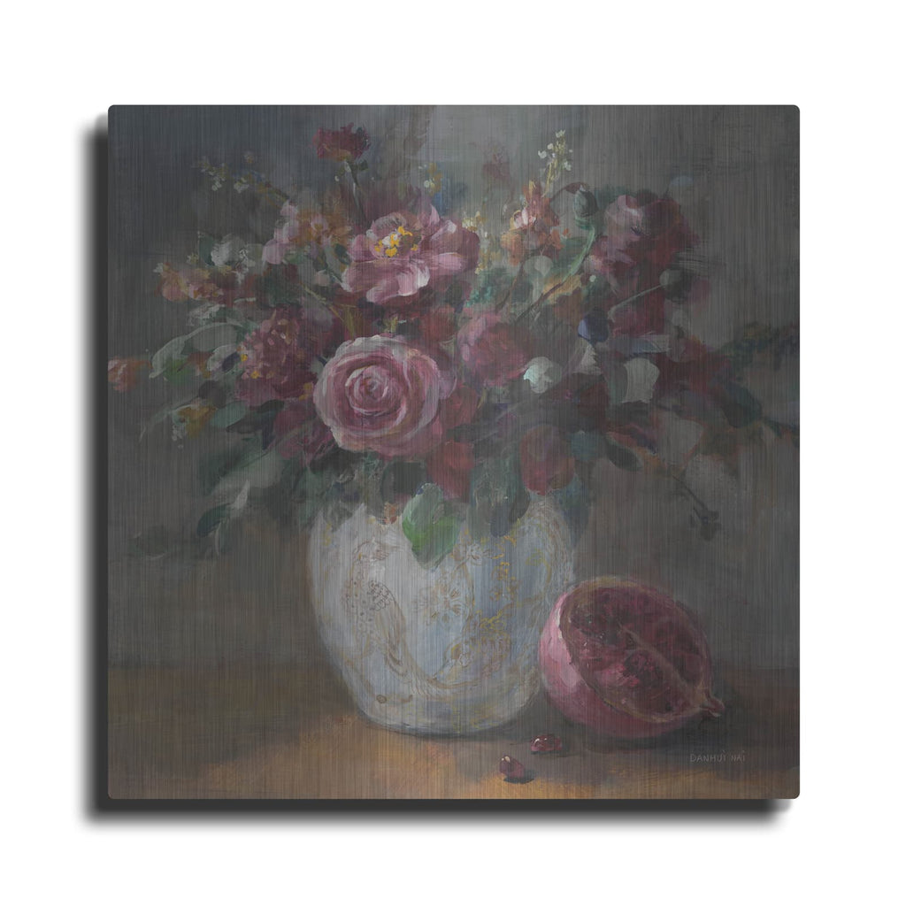 'Moody Rich Fall Florals' by Danhui Nai – Metal Wall Art