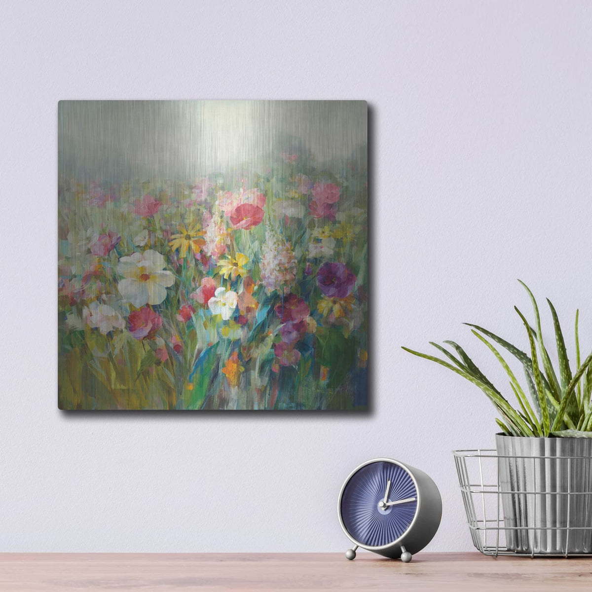 'Mountain Meadows' by Danhui Nai – Metal Wall Art, 12x12 room view