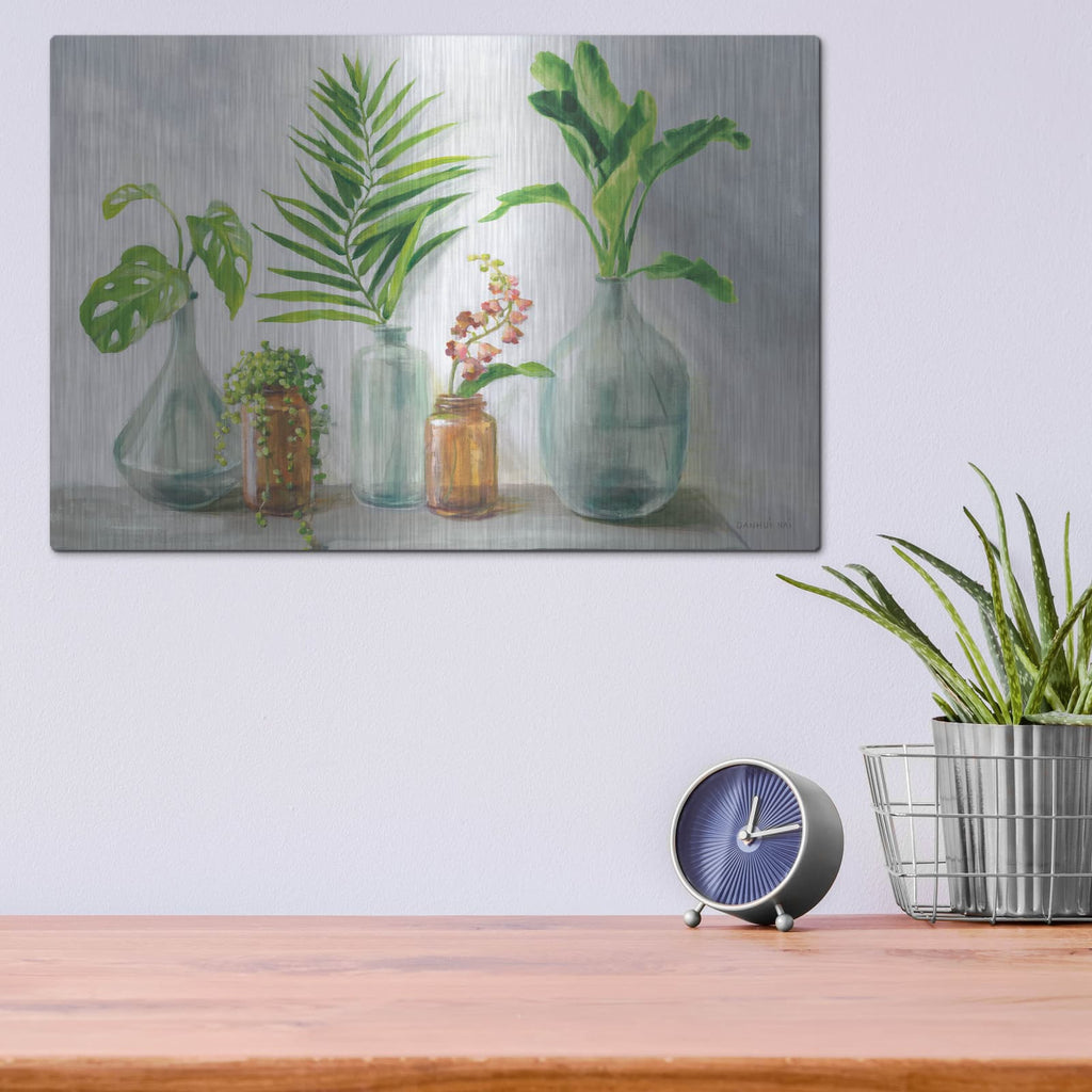'Natural Riches 1 Clear Vase No Pampas' by Danhui Nai – Metal Wall Art, 16x12 room view