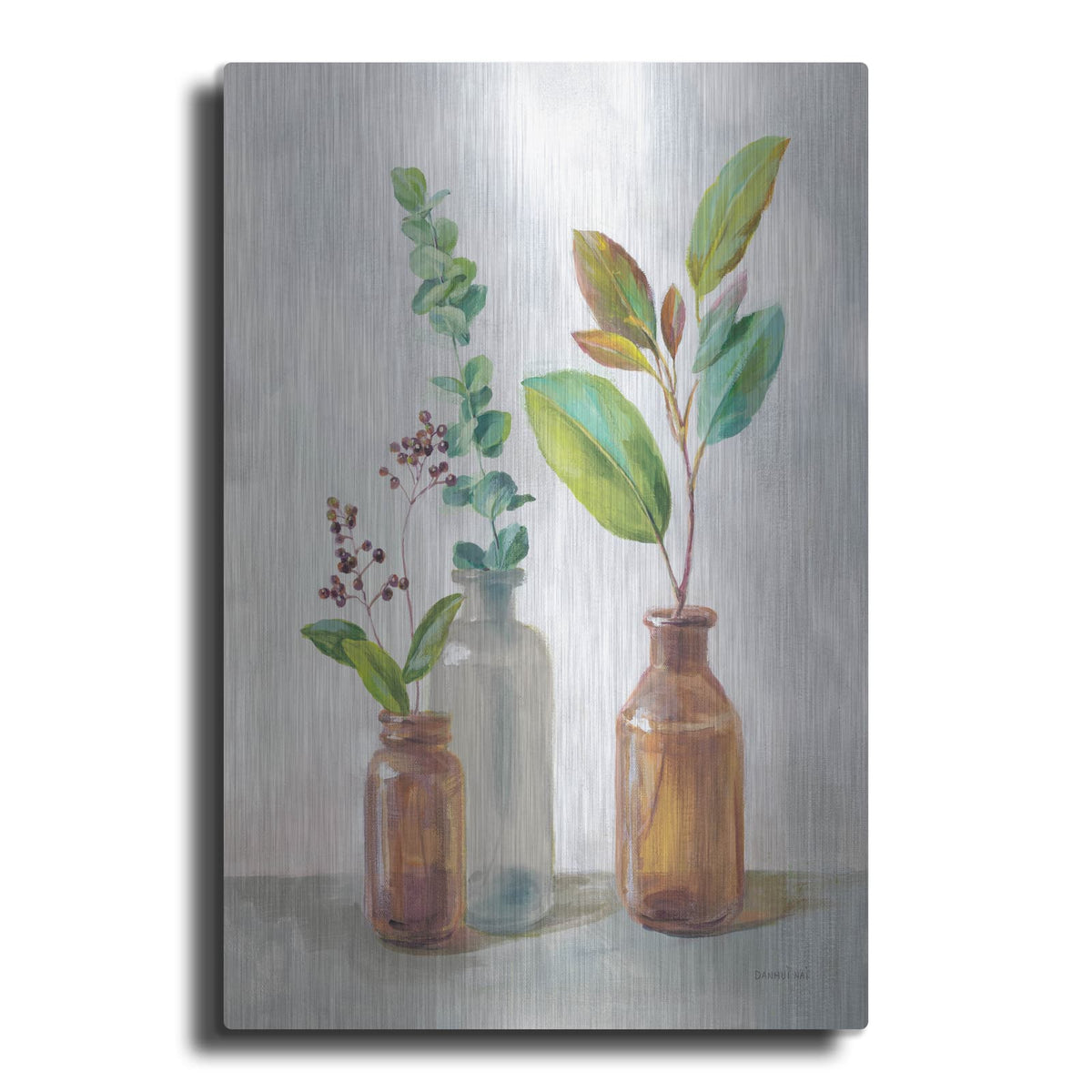 'Natural Riches 3 Charcoal' by Danhui Nai – Metal Wall Art