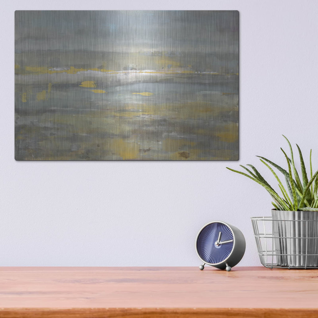 'Neutral Field' by Danhui Nai – Metal Wall Art, 16x12 room view