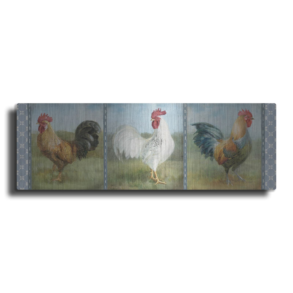 'Noble Roosters 5' by Danhui Nai – Metal Wall Art