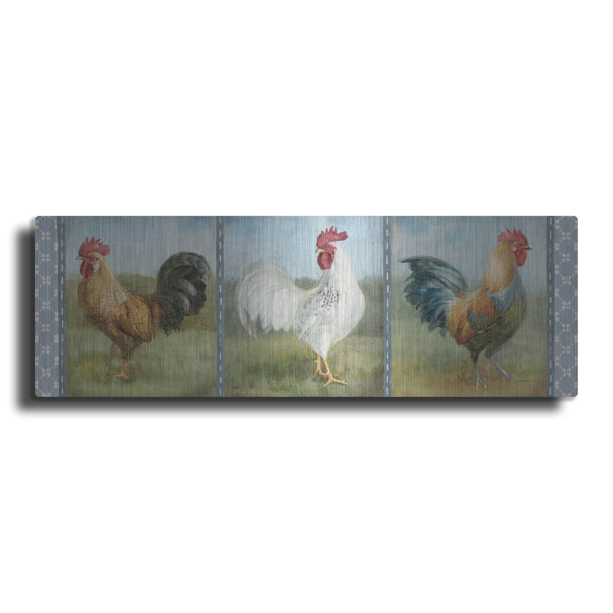 'Noble Roosters 5' by Danhui Nai – Metal Wall Art
