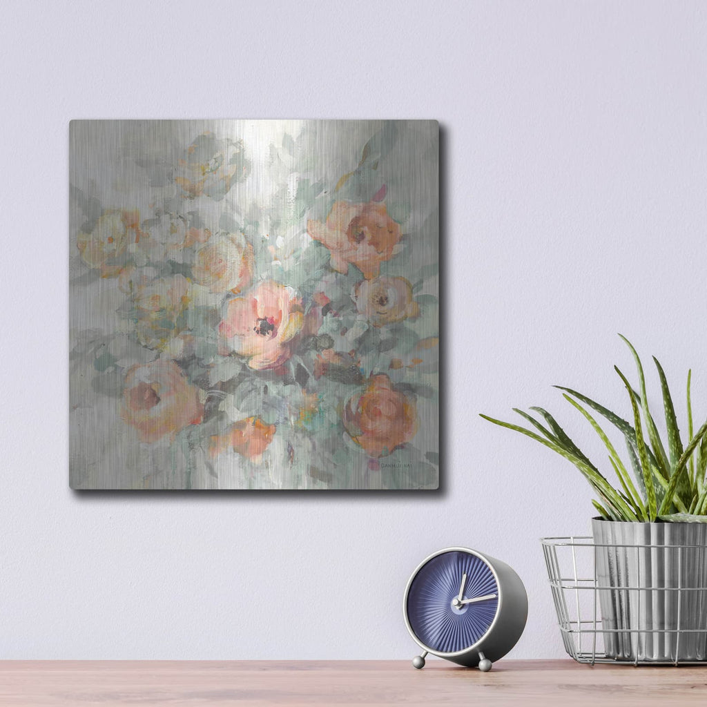'Ode To Spring Sage' by Danhui Nai – Metal Wall Art, 12x12 room view