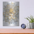 'Open Petals 1 With Gold' by Danhui Nai – Metal Wall Art, 12x16 room view