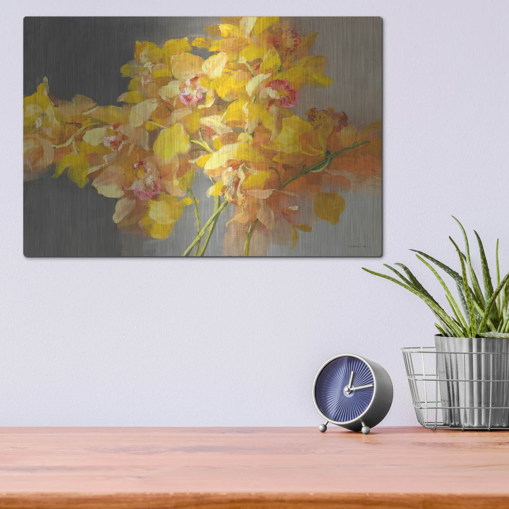'Orchid Dreaming' by Danhui Nai – Metal Wall Art, 16x12 room view