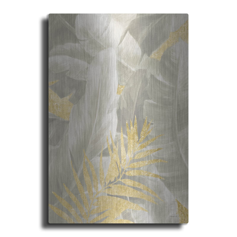 'Palm Of The Tropics 1 Neutral Gold' by Danhui Nai – Metal Wall Art