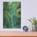 'Palm Of The Tropics 2 Teal Gold C' by Danhui Nai – Metal Wall Art, 12x16 room view