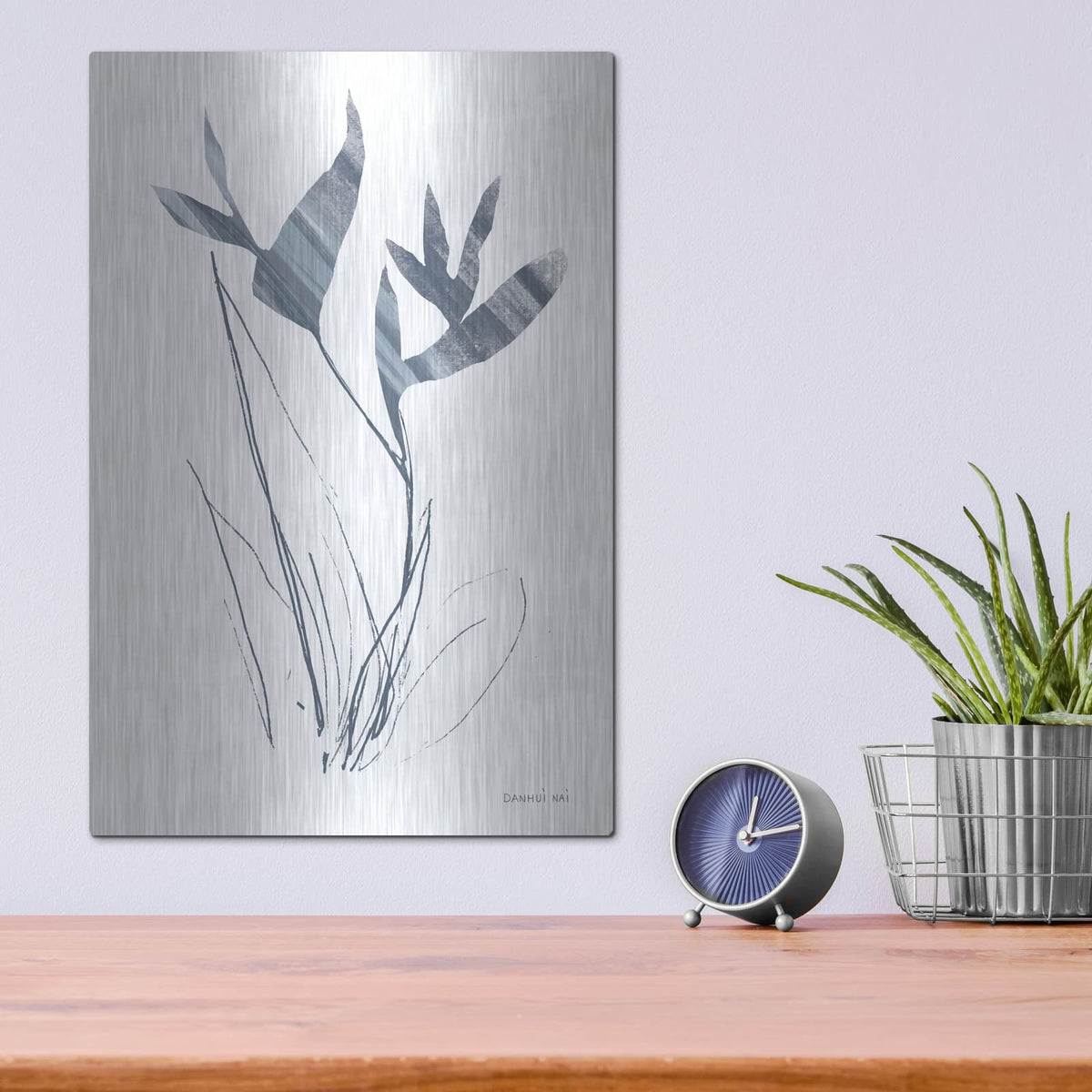 'Paradise 1 Blue' by Danhui Nai – Metal Wall Art, 12x16 room view