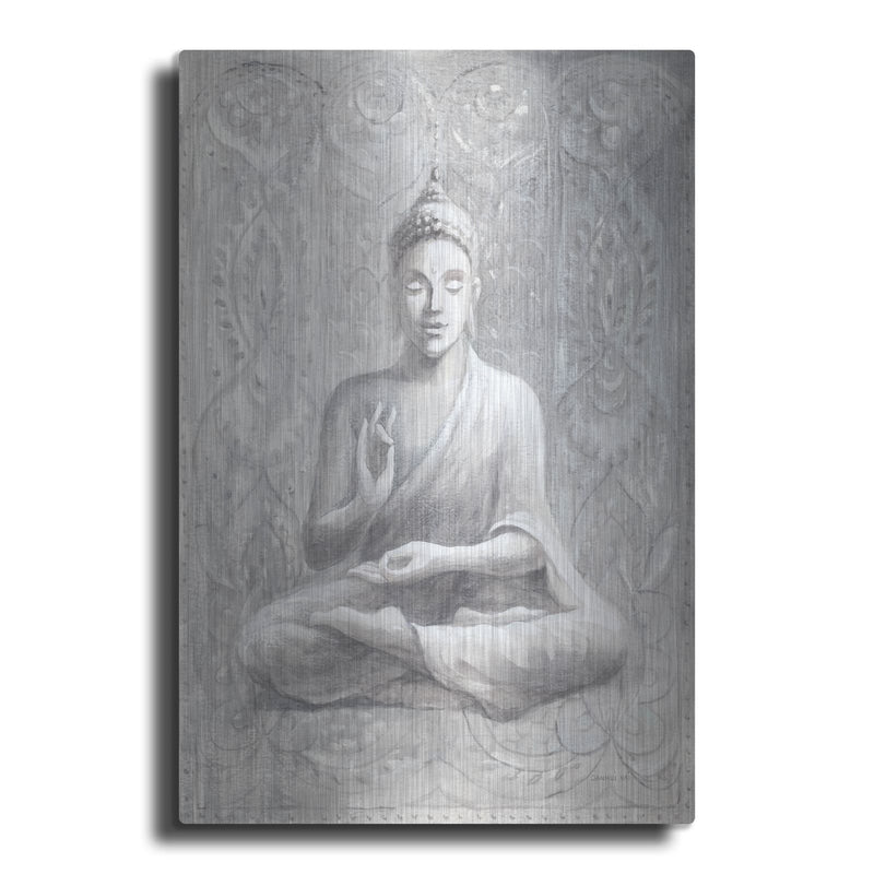 'Peace Of The Buddha Silver' by Danhui Nai – Metal Wall Art