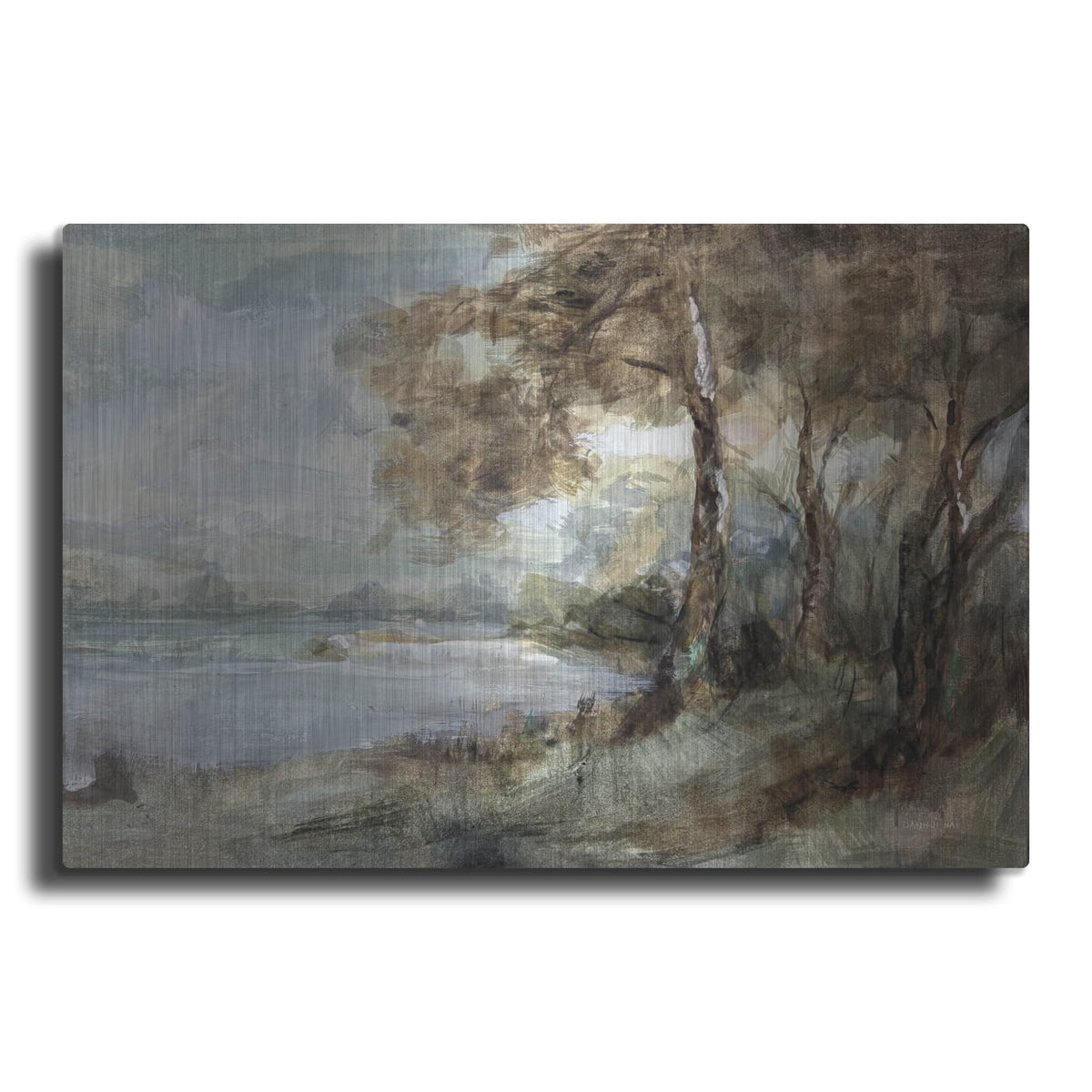 'Peaceful Lake' by Danhui Nai – Metal Wall Art