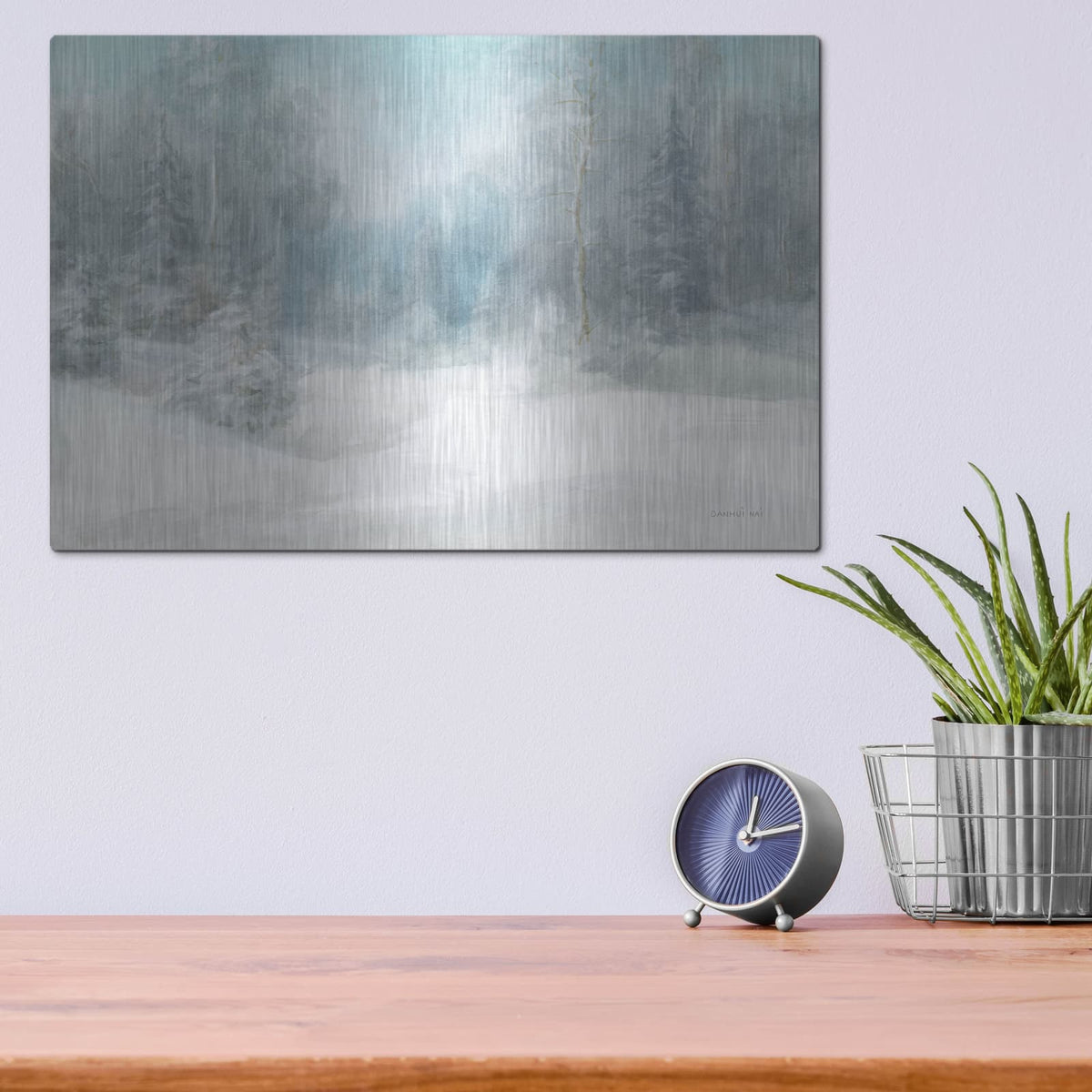 'Peaceful Winter' by Danhui Nai – Metal Wall Art, 16x12 room view
