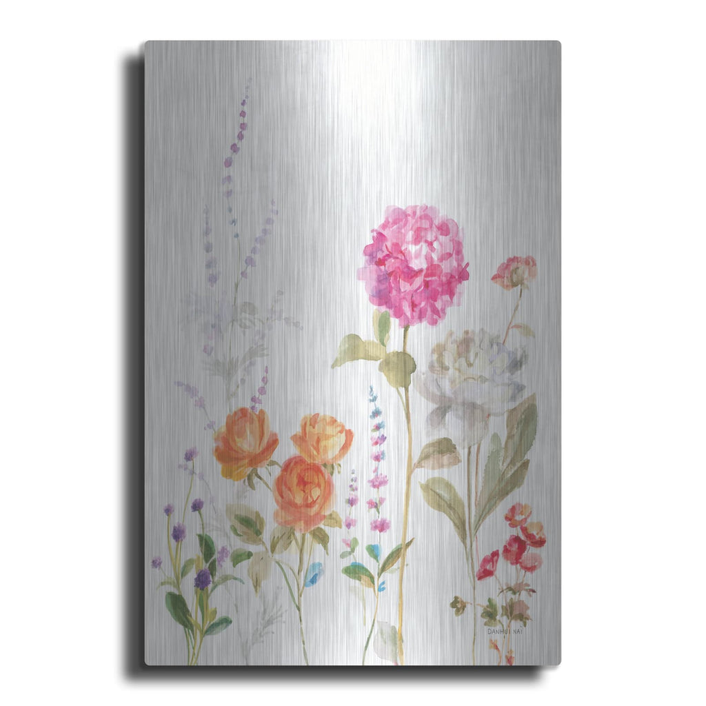 'Picket Fence Flowers 2' by Danhui Nai – Metal Wall Art