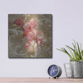 'Pink Orchid' by Danhui Nai – Metal Wall Art, 12x12 room view