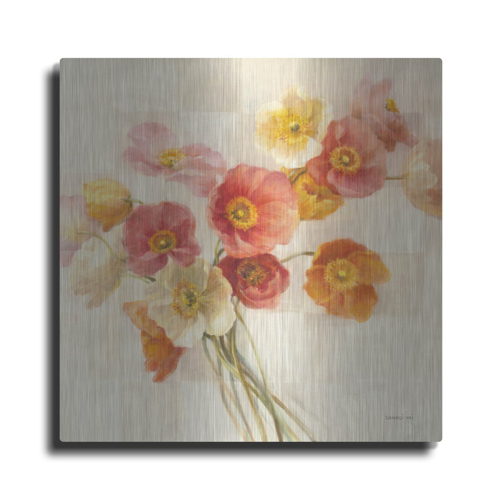 'Poppies Delight 1' by Danhui Nai – Metal Wall Art
