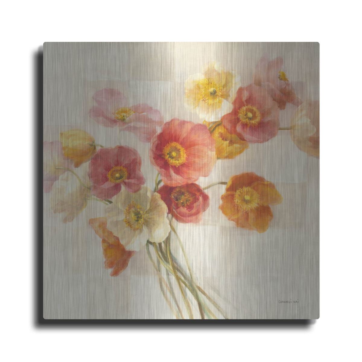 'Poppies Delight 1' by Danhui Nai – Metal Wall Art