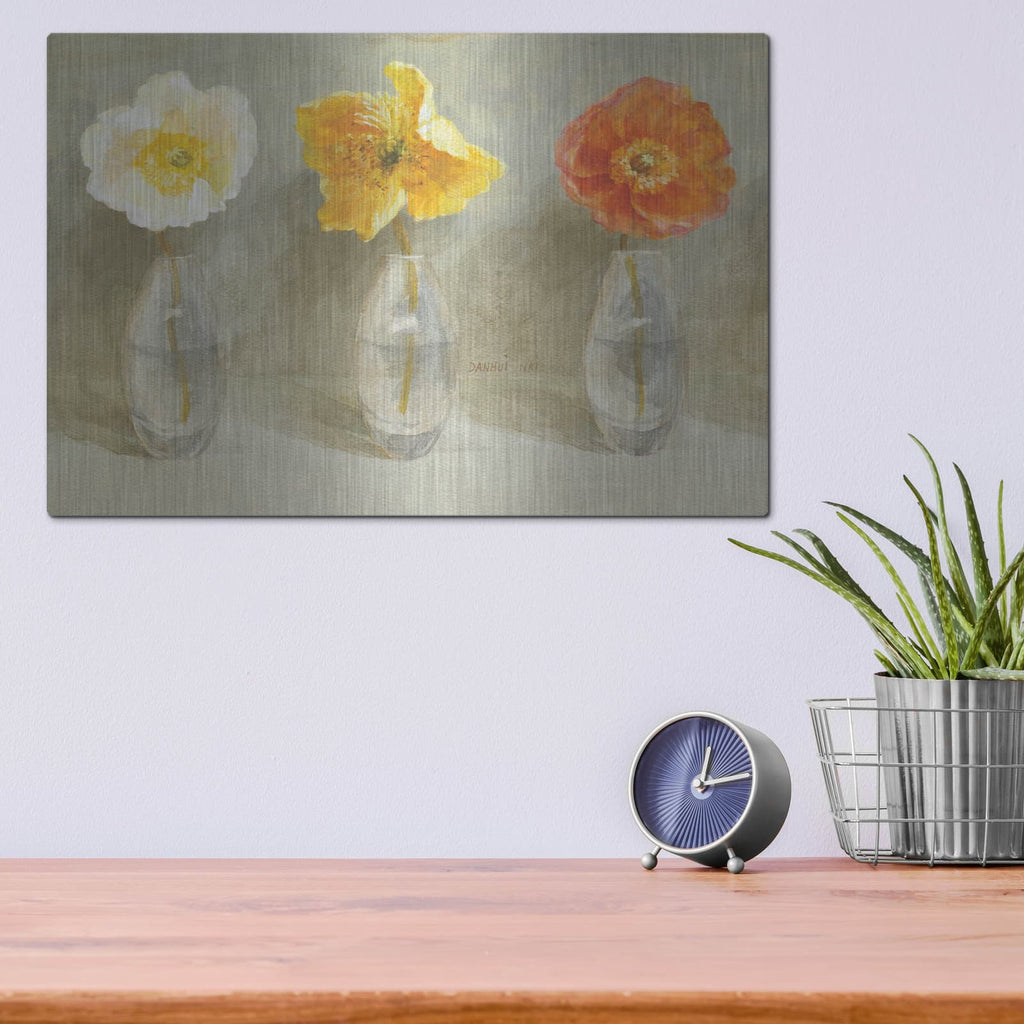'Poppy Palette C' by Danhui Nai – Metal Wall Art, 16x12 room view