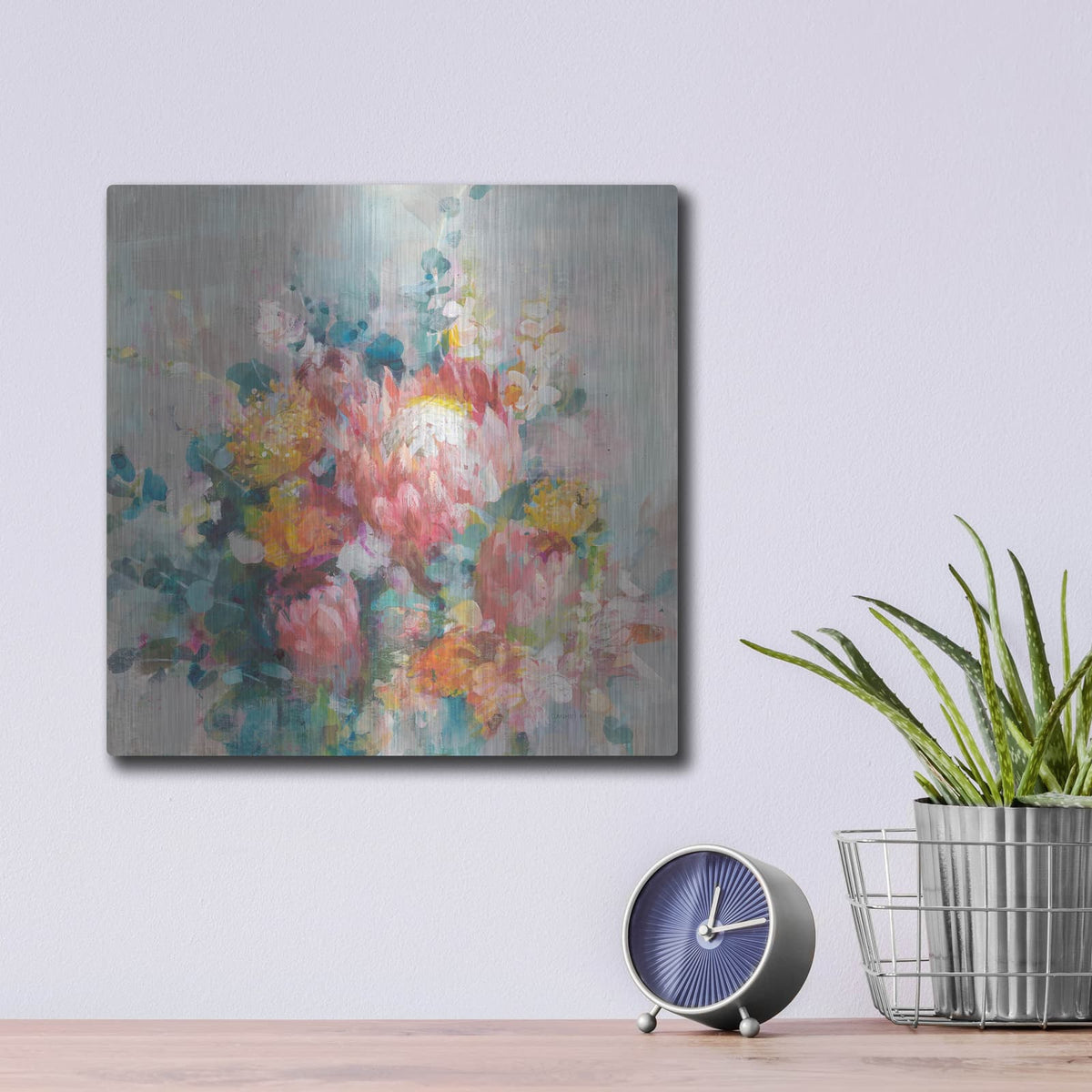 'Protea Bouquet' by Danhui Nai – Metal Wall Art, 12x12 room view