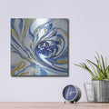 'Psychedelic Blue 1' by Danhui Nai – Metal Wall Art, 12x12 room view