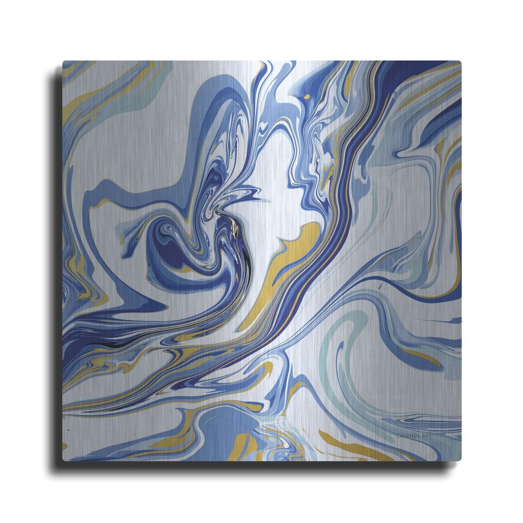 'Psychedelic Blue 2' by Danhui Nai – Metal Wall Art