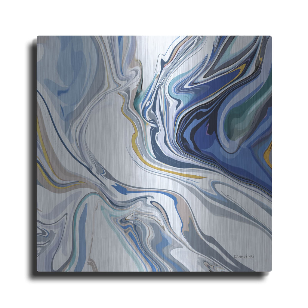'Psychedelic Blue 3' by Danhui Nai – Metal Wall Art