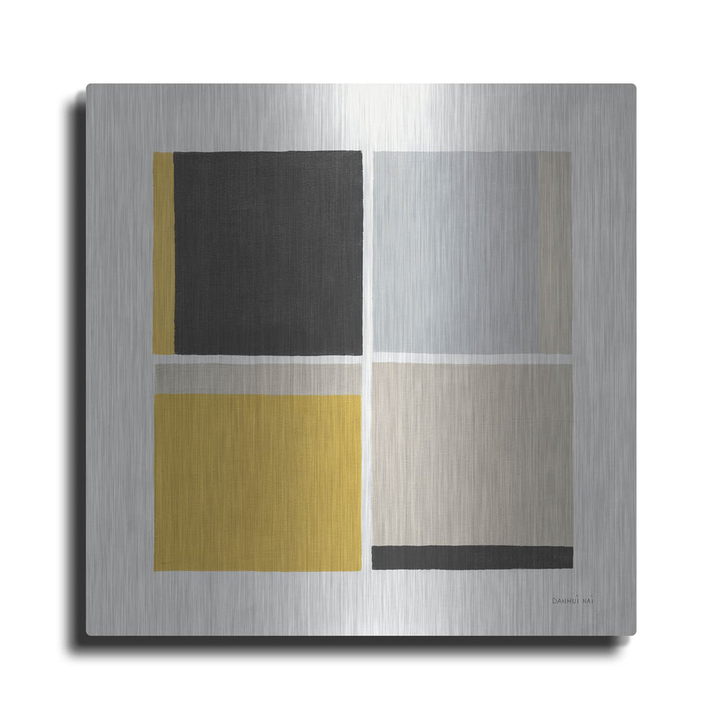 'Quadrants Yellow' by Danhui Nai – Metal Wall Art