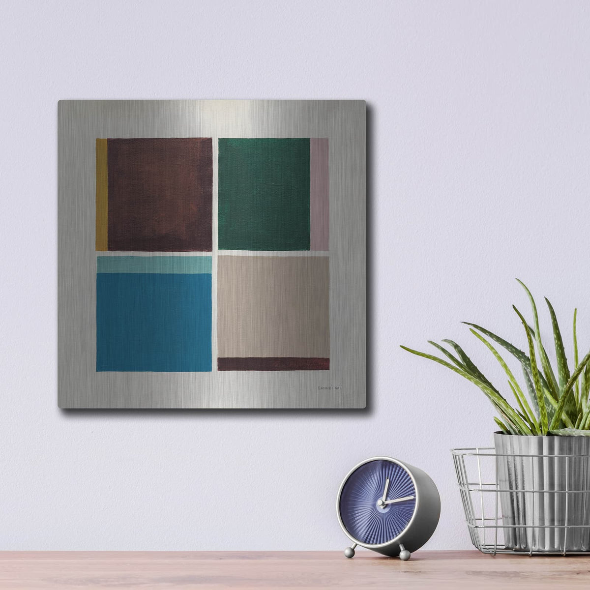 'Quadrants' by Danhui Nai – Metal Wall Art, 12x12 room view
