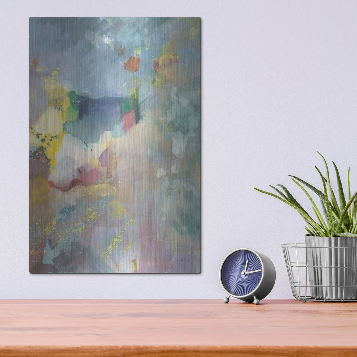 'Quasar 3 Rose' by Danhui Nai – Metal Wall Art, 12x16 room view