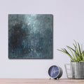 'Rain In Gray And Blue' by Danhui Nai – Metal Wall Art, 12x12 room view