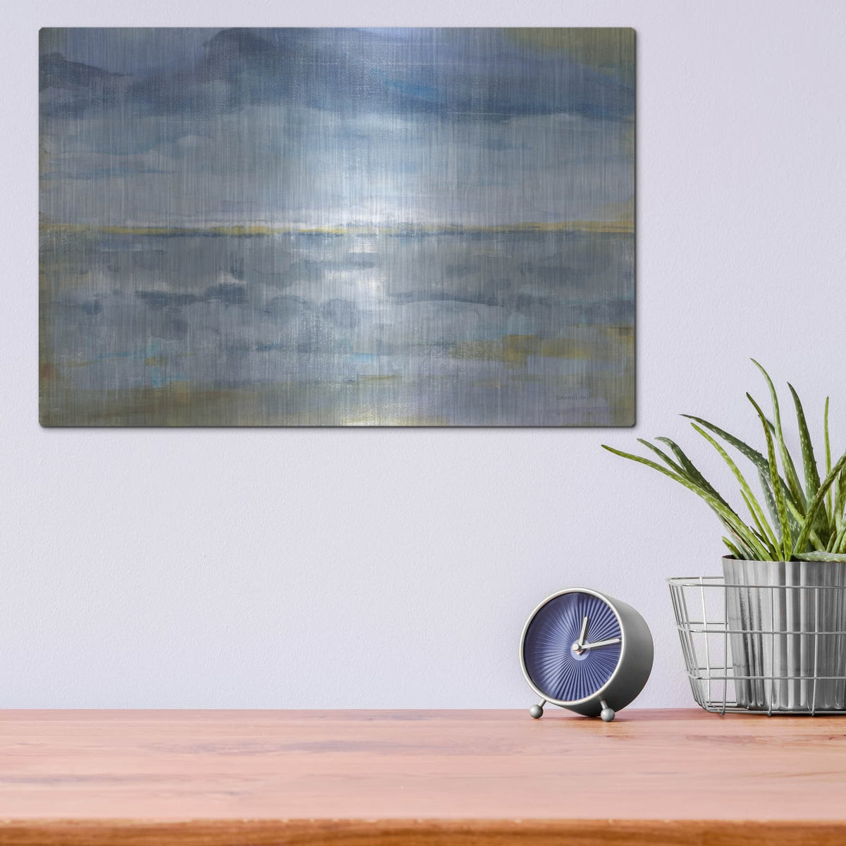 'Rain On The Horizon' by Danhui Nai – Metal Wall Art, 16x12 room view