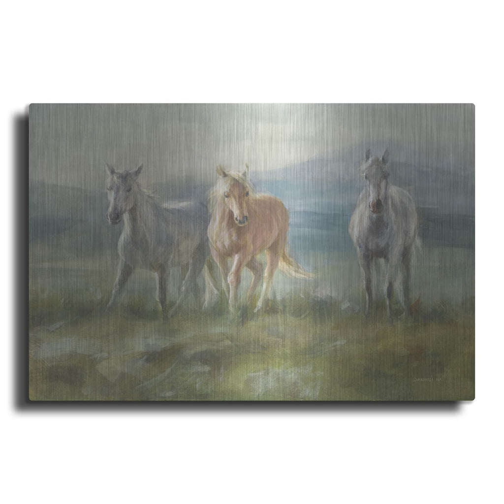 'Rangeland Horses' by Danhui Nai – Metal Wall Art