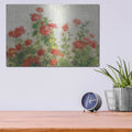 'Red Geraniums On White V2' by Danhui Nai – Metal Wall Art, 16x12 room view