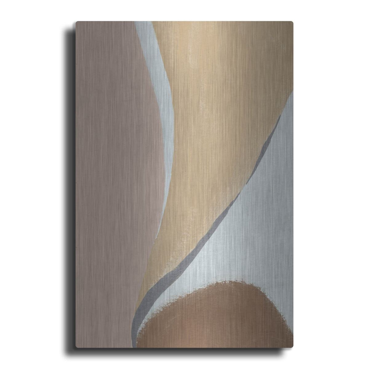 'Retro Abstract 3 Brown' by Danhui Nai – Metal Wall Art