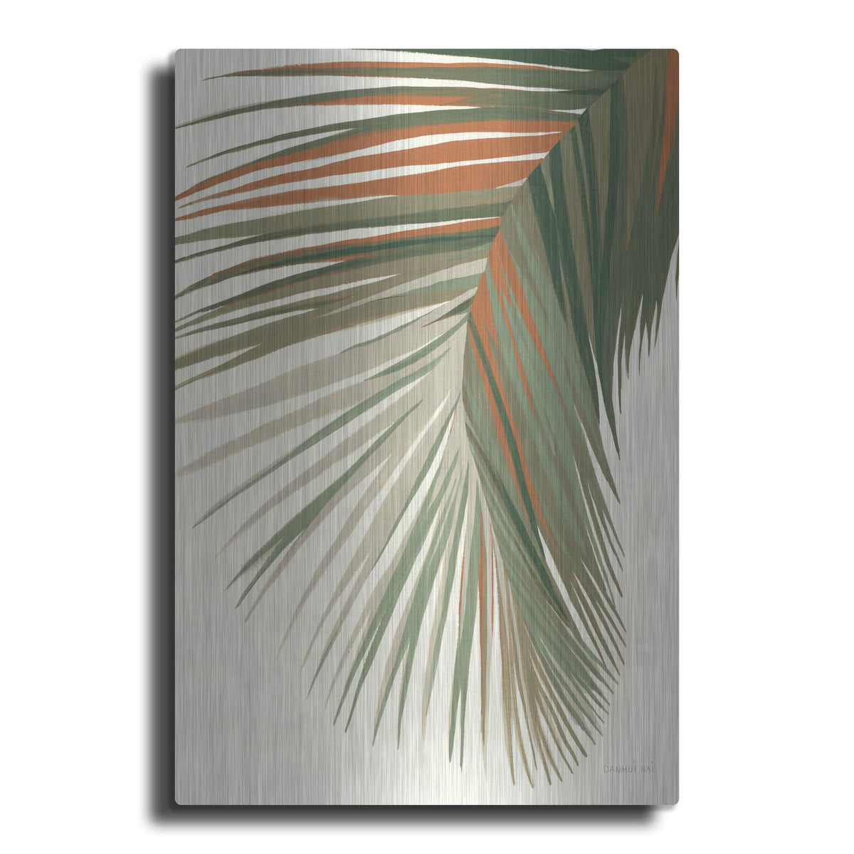 'Retro Big Leaf 2 Reversed' by Danhui Nai – Metal Wall Art