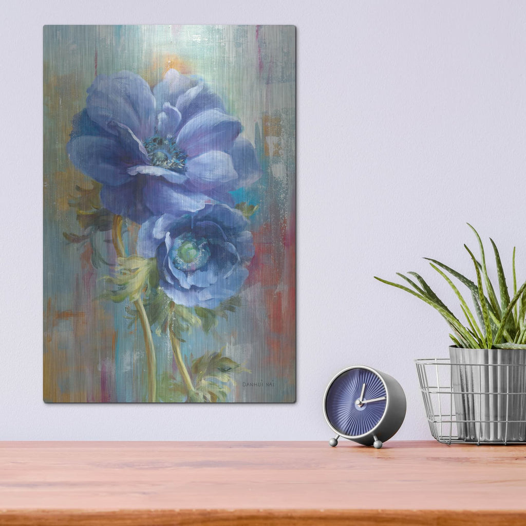 'Rich Anemones 2' by Danhui Nai – Metal Wall Art, 12x16 room view