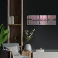 'Pink Beach' by Dennis Frates – Metal Wall Art, 36x12 room view