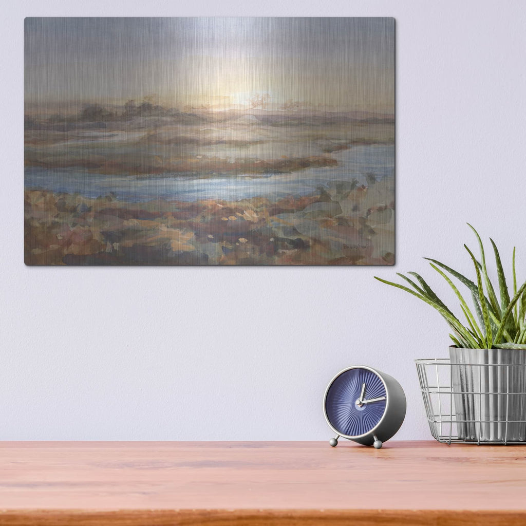 'River At Dawn' by Danhui Nai – Metal Wall Art, 16x12 room view