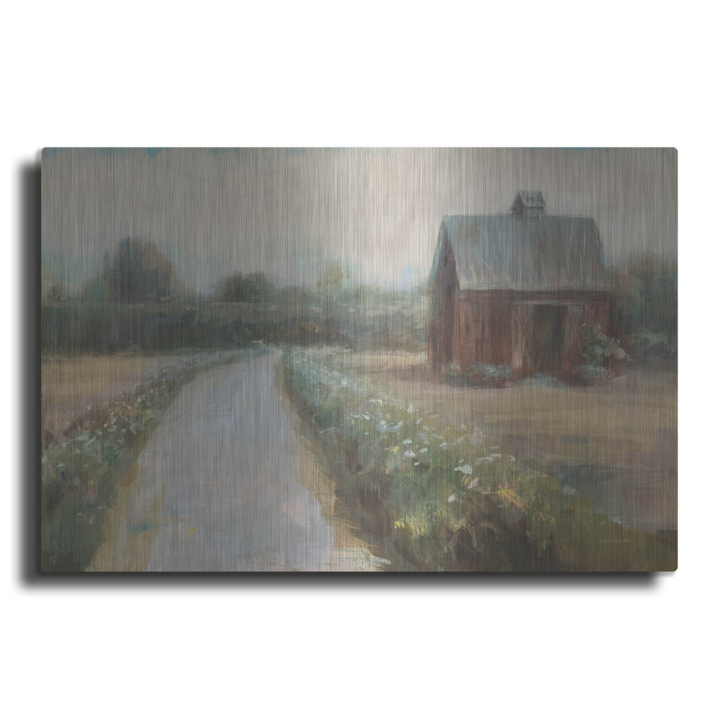 'Road To The Fields Neutral' by Danhui Nai – Metal Wall Art
