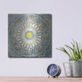 'Rosette Mandala' by Danhui Nai – Metal Wall Art, 12x12 room view
