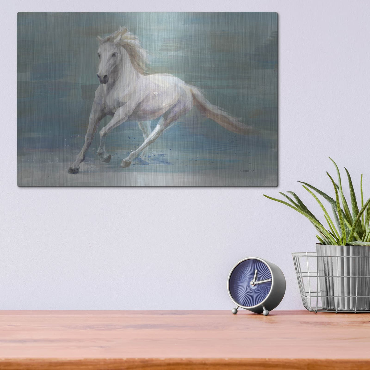 'Running Free' by Danhui Nai – Metal Wall Art, 16x12 room view