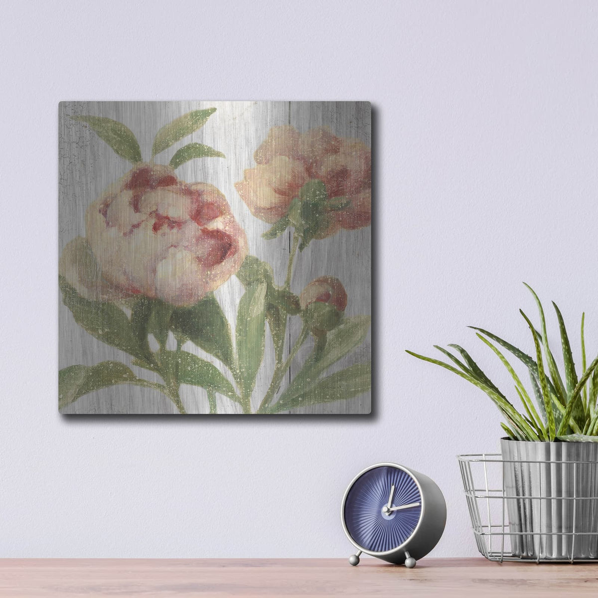 'Scented Cottage Florals 1 C' by Danhui Nai – Metal Wall Art, 12x12 room view