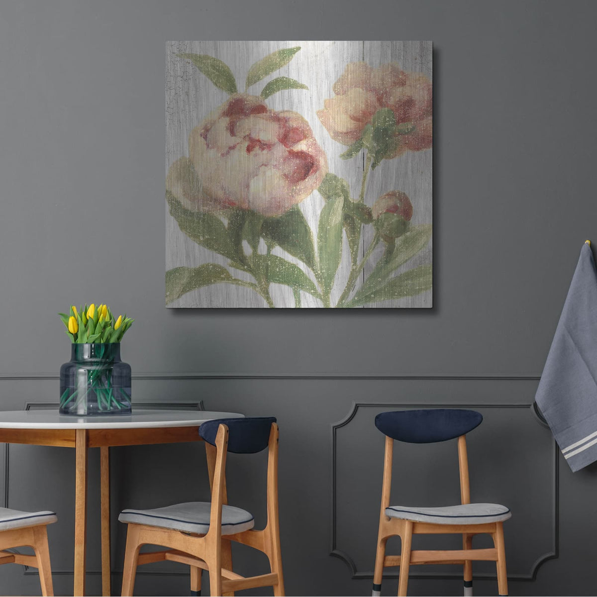 'Scented Cottage Florals 1 C' by Danhui Nai – Metal Wall Art, 36x36 room view